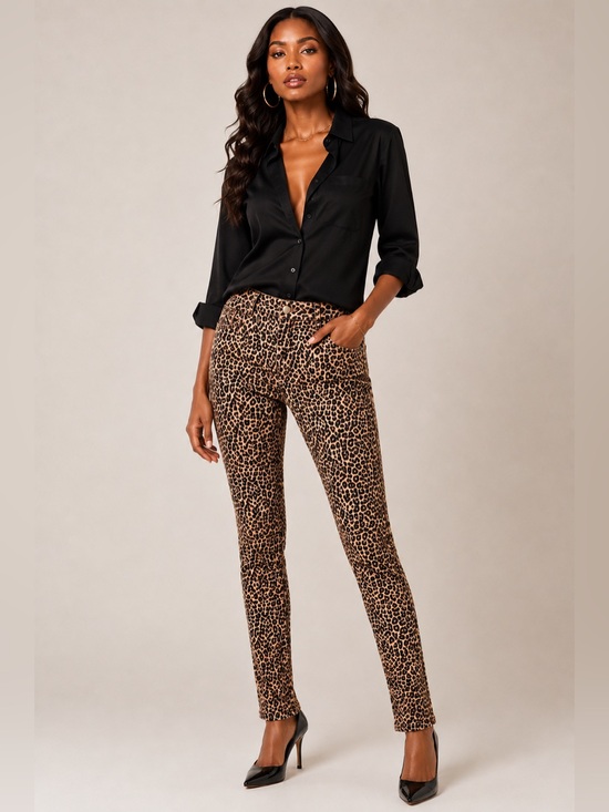 J. Crew Pants - New! J. Crew Straight-leg chino pant in leopard print